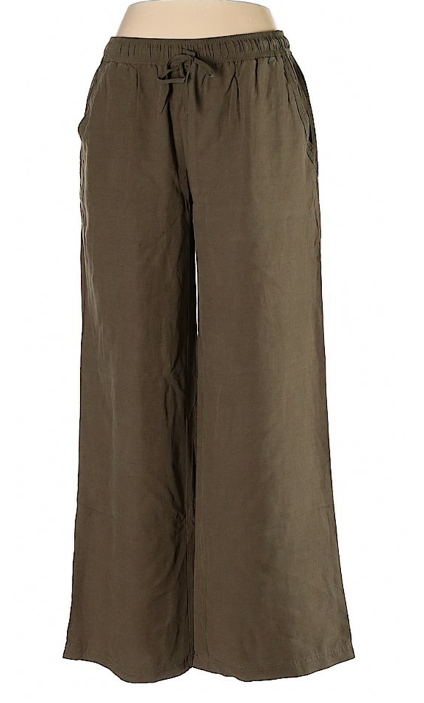 (Garnet Hill) Wide Leg Silk and Linen Pants Sz. 12